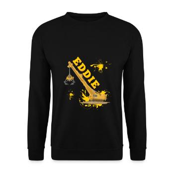 Eddie shovel crane excavator - Unisex Sweatshirt - black - Front - Alina (178cm) & Michal (187cm)