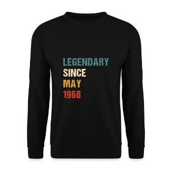 LEGENDARY SINCE MAY 1968 - Unisex Pullover - Schwarz - Vorne - Alina (178cm) & Michal (187cm)