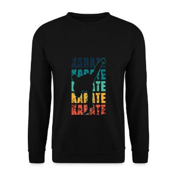Karate Karate Karate Karate Karate Grunge - Unisex Pullover - Schwarz - Vorne - Alina (178cm) & Michal (187cm)