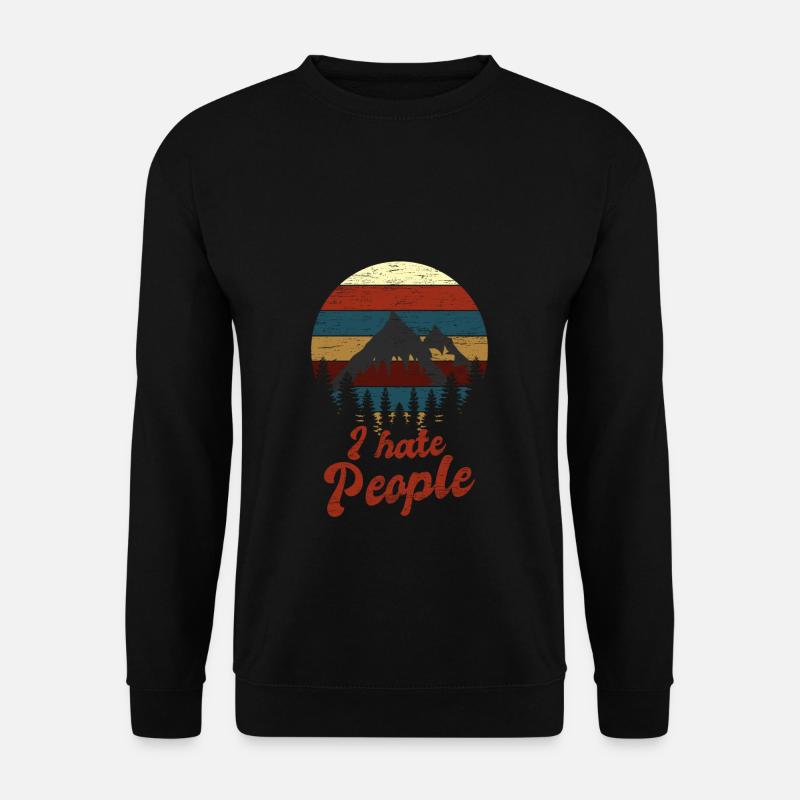 Camping I Hate People - Unisex Pullover - Schwarz