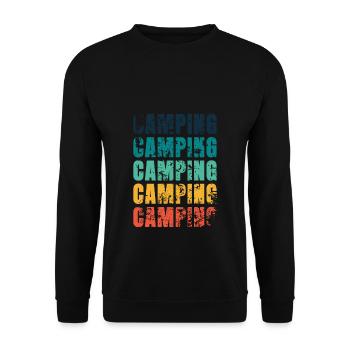 CAMPING Camping Camping - Unisex Sweatshirt - black - Front - Alina (178cm) & Michal (187cm)