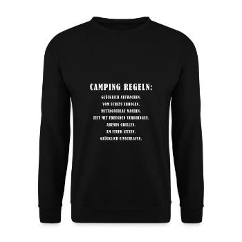 Camping Regeln - Unisex Pullover - Schwarz - Vorne - Alina (178cm) & Michal (187cm)
