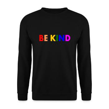 Be kind - Unisex Sweatshirt - black - Front - Alina (178cm) & Michal (187cm)