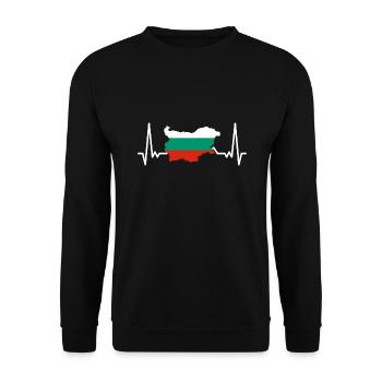 Bulgaria Flag Bulgarian Flag Golden Sands - Unisex Sweatshirt - black - Front - Alina (178cm) & Michal (187cm)
