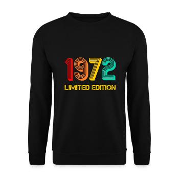 1972 Limited Edition geboren 1972 Geschenk - Unisex Pullover - Schwarz - Vorne - Alina (178cm) & Michal (187cm)