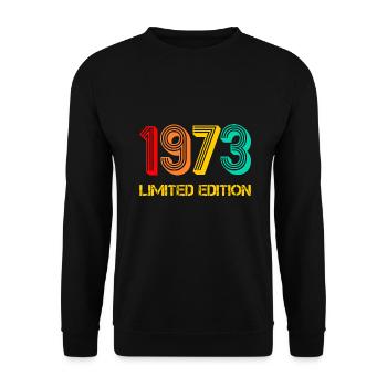 1973 limited Edition birth 1973 born gift - Unisex Sweatshirt - black - Front - Alina (178cm) & Michal (187cm)