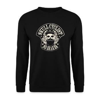 BICYCLE, DEAD HEAD, MOUNTAIN BIKE, T-SHIRT, BIKE - Unisex Sweatshirt - black - Front - Alina (178cm) & Michal (187cm)