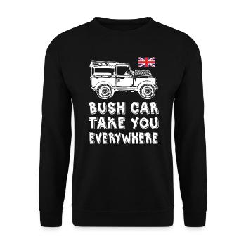 Bush Car Take You Everywhere - Unisex Pullover - Schwarz - Vorne - Alina (178cm) & Michal (187cm)
