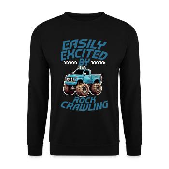 Easily Excited By Rock Crawling 4 - Unisex Sweatshirt - black - Front - Alina (178cm) & Michal (187cm)