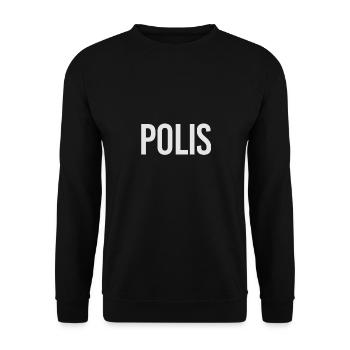Polis | Police uniform, policeman, police Sweden - Unisex Sweatshirt - black - Front - Alina (178cm) & Michal (187cm)
