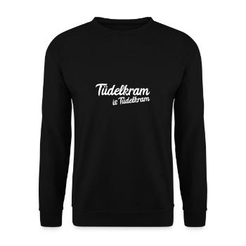 Tüdelkram est Tüdelkram | Nord de l'Allemagne, côte - Sweat-shirt Unisexe - noir - Devant - Alina (178cm) & Michal (187cm)