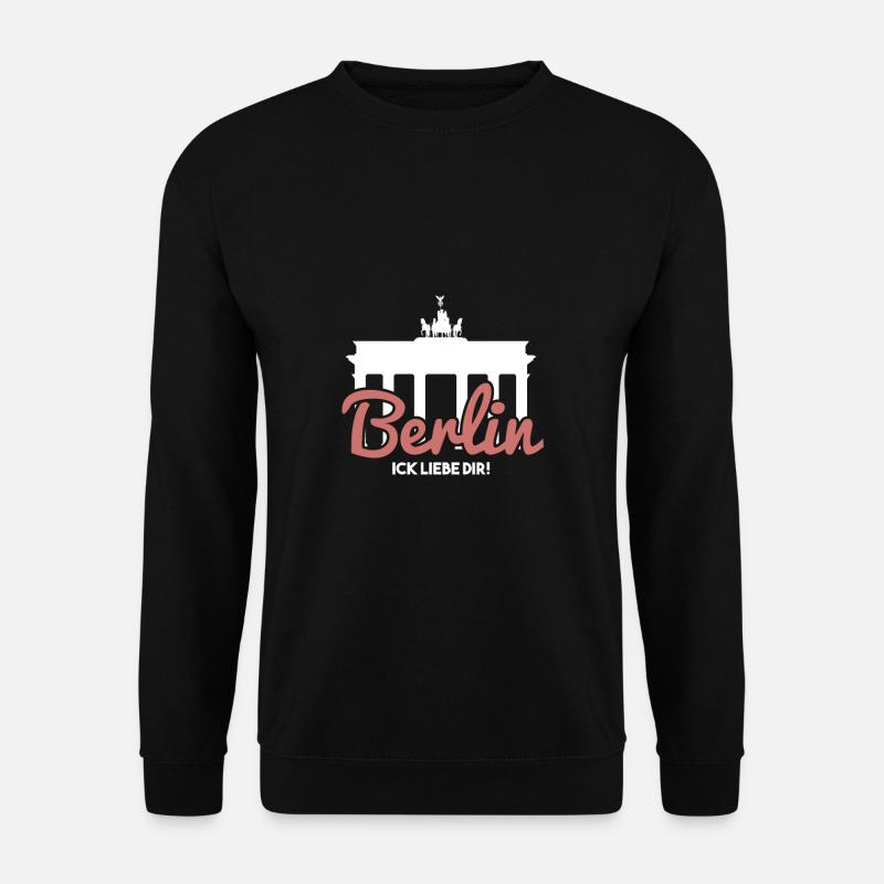 Berlin Ick liebe dir | Berliner Schnauze, Dialekt - Unisex Pullover - Schwarz