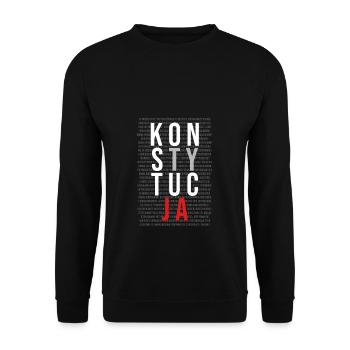 Konstytucja Constitution | Poland, Polish, Polska - Unisex Sweatshirt - black - Front - Alina (178cm) & Michal (187cm)