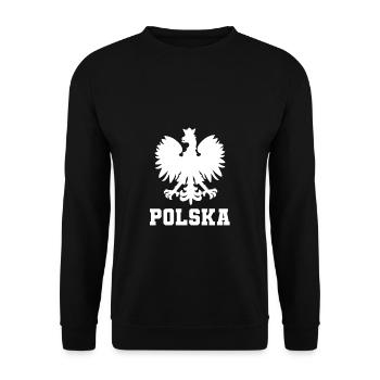 Polska Eagle | Poland, Polish, patriotism - Unisex Sweatshirt - black - Front - Alina (178cm) & Michal (187cm)