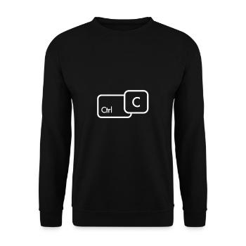 Crtl + C | Familie Partnerlook Vater und Sohn - Unisex Pullover - Schwarz - Vorne - Alina (178cm) & Michal (187cm)