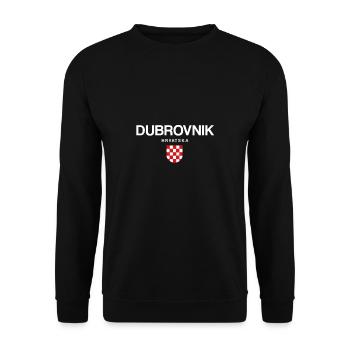 Dubrovnik Hrvatska | Croatia, Croatian - Unisex Sweatshirt - black - Front - Alina (178cm) & Michal (187cm)