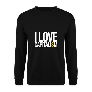 I Love Capitalism | Capitalism, capitalist, money - Unisex Sweatshirt - black - Front - Alina (178cm) & Michal (187cm)