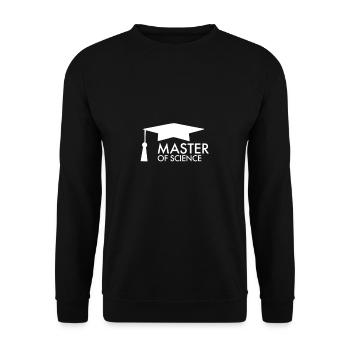 Master of Science | University College Student - Unisex Sweatshirt - black - Front - Alina (178cm) & Michal (187cm)