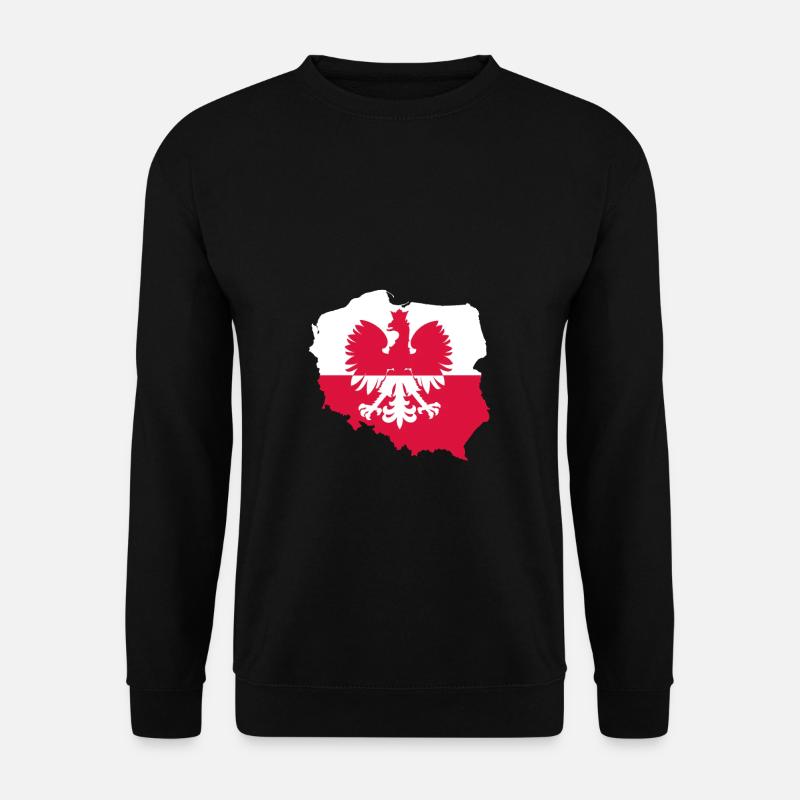Polnischer Adler Polen Polnische Flagge Polska - Unisex Pullover - Schwarz