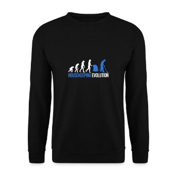 Housekeeping Evolution Housekeeping Cleaner Hotel - Unisex Sweatshirt - black - Front - Alina (178cm) & Michal (187cm)