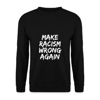 Rendre le racisme erroné contre le racisme contre les nazis - Sweat-shirt Unisexe - noir - Devant - Alina (178cm) & Michal (187cm)