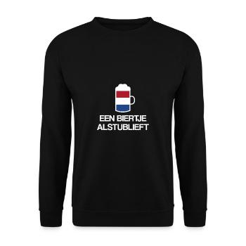 Bier bitte Niederländisch Bier bestellen Holland - Unisex Pullover - Schwarz - Vorne - Alina (178cm) & Michal (187cm)