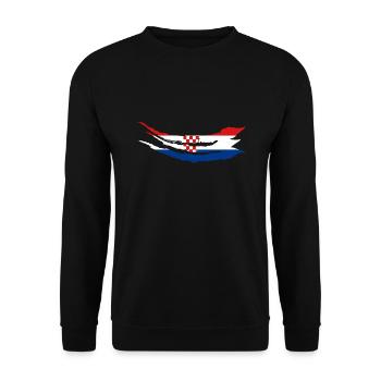 Drapeau de la Croatie Adriatique Zagreb Drapeau croate - Sweat-shirt Unisexe - noir - Devant - Alina (178cm) & Michal (187cm)