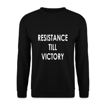resistance - Unisex Sweatshirt - black - Front - Alina (178cm) & Michal (187cm)