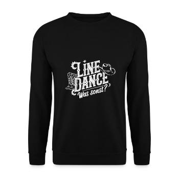 Line Dance was sonst - meine Passion - mein Ding. - Unisex Pullover - Schwarz - Vorne - Alina (178cm) & Michal (187cm)