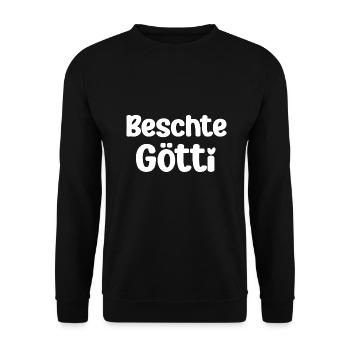Beschte Götti bester Götti bescht Götti Schweiz - Unisex Pullover - Schwarz - Vorne - Alina (178cm) & Michal (187cm)