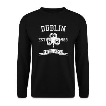 Dublin - Unisex Sweatshirt - black - Front - Alina (178cm) & Michal (187cm)