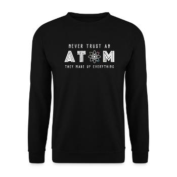 Wissenschaft Science de l’atome - Sweat-shirt Unisexe - noir - Devant - Alina (178cm) & Michal (187cm)
