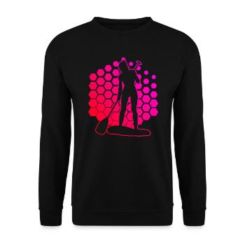 Standup Paddle Standup Paddleboard Standup Paddlin - Unisex Sweatshirt - black - Front - Alina (178cm) & Michal (187cm)