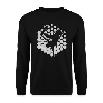 Men's Women Skateboarder Skating Skateboarding - Unisex Sweatshirt - black - Front - Alina (178cm) & Michal (187cm)
