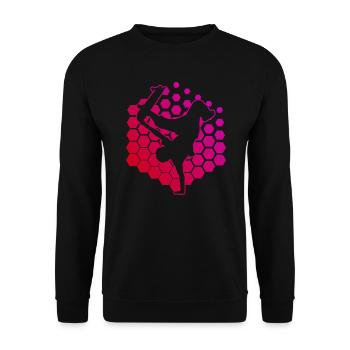 Skater Skateboarder Skateboarder Hommes Skateboard Patinage - Sweat-shirt Unisexe - noir - Devant - Alina (178cm) & Michal (187cm)