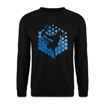 Skateboarder Skateboarder Skater Skateboard Femmes - Sweat-shirt Unisexe - noir - Devant - Alina (178cm) & Michal (187cm)