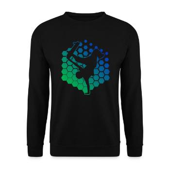 Skateboarder Homme Skateboarder Skateboard Skater - Sweat-shirt Unisexe - noir - Devant - Alina (178cm) & Michal (187cm)