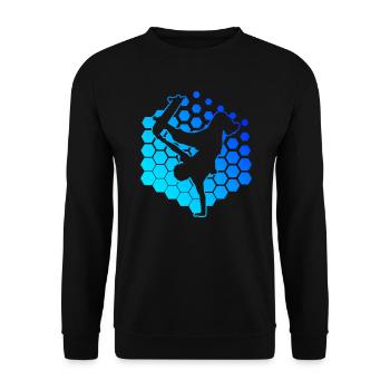 Skateboard Hommes Skateboarder Skateboarder Skater - Sweat-shirt Unisexe - noir - Devant - Alina (178cm) & Michal (187cm)