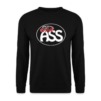 First Ass Logo - Frame - FA03 - Unisex Pullover - Schwarz - Vorne - Alina (178cm) & Michal (187cm)