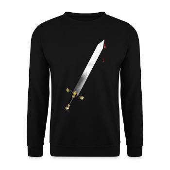 Épée de sang - Sweat-shirt Unisexe - noir - Devant - Alina (178cm) & Michal (187cm)