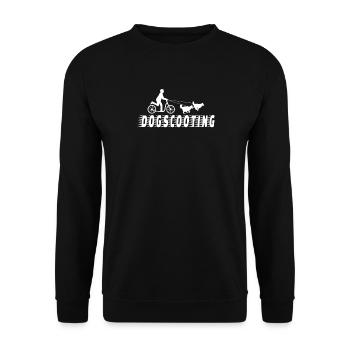 Dogscoot - sport canin avec scooter sport tendance - Sweat-shirt Unisexe - noir - Devant - Alina (178cm) & Michal (187cm)