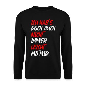 Pas toujours facile avec moi drôle de cadeau - Sweat-shirt Unisexe - noir - Devant - Alina (178cm) & Michal (187cm)