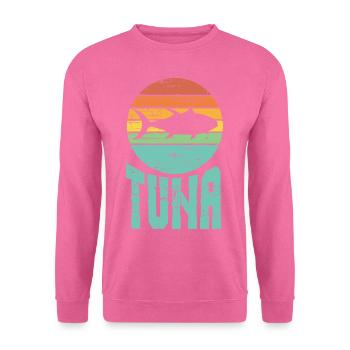 Vintage Tuna Artwork PêcheUr - Sweat-shirt Unisexe - rose - Devant