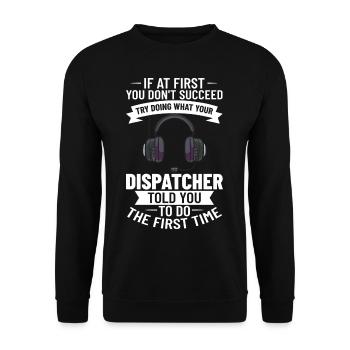 Dispatcher Emergency Call Operations Control Center Control Center - Unisex Sweatshirt - black - Front - Alina (178cm) & Michal (187cm)