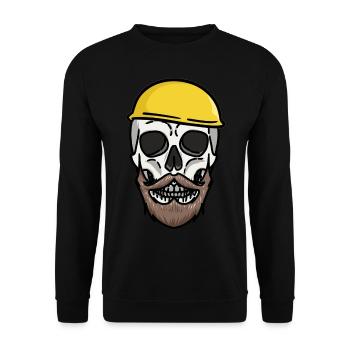 Crafts Safety helmet Skull Construction site work Job - Unisex Sweatshirt - black - Front - Alina (178cm) & Michal (187cm)
