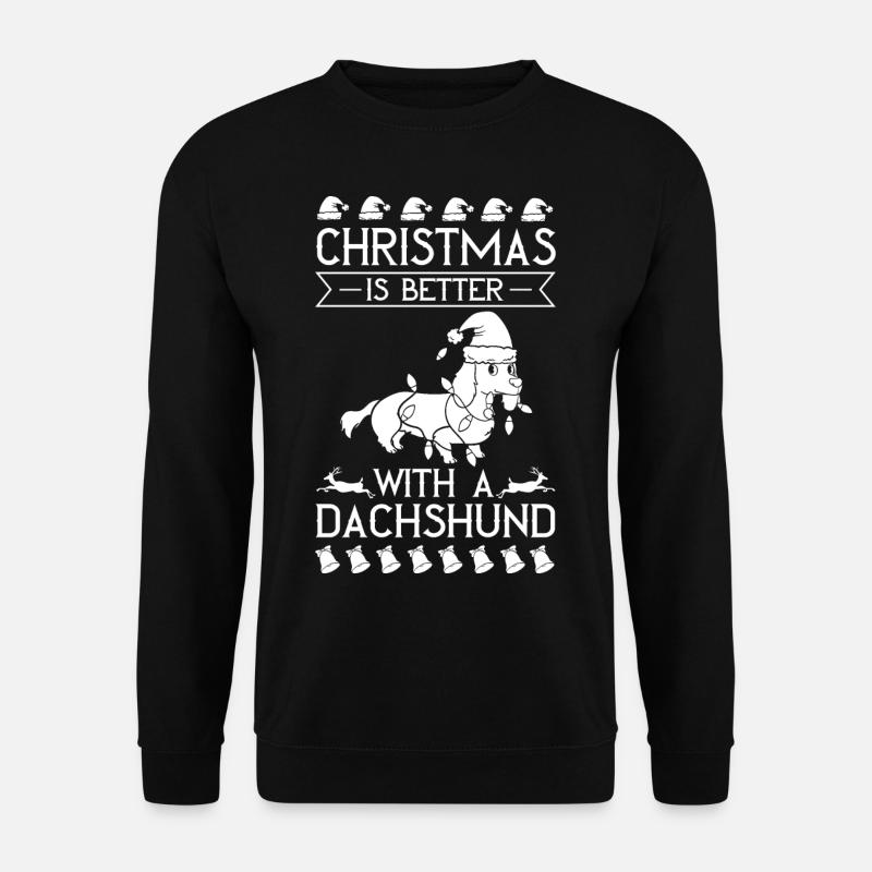 Doxie Teckel Teckel Chien Noël - Sweat-shirt Unisexe - noir