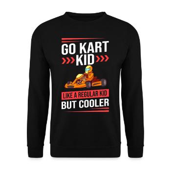 Go Kart Racing Indoor Karting Kartsport Kartbahn - Unisex Pullover - Schwarz - Vorne - Alina (178cm) & Michal (187cm)
