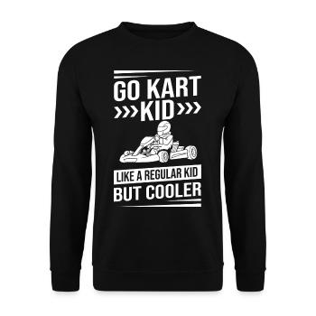 Go Kart Racing Indoor Karting Kartsport Kartbahn - Unisex Pullover - Schwarz - Vorne - Alina (178cm) & Michal (187cm)