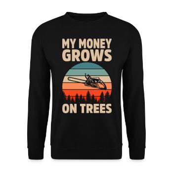 Idée cadeau de tronçonneuse Fabrication de bois Bûcherons - Sweat-shirt Unisexe - noir - Devant - Alina (178cm) & Michal (187cm)