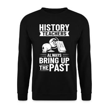 Geschichte Lehrer Lektion Professor Historiker - Unisex Pullover - Schwarz - Vorne - Alina (178cm) & Michal (187cm)
